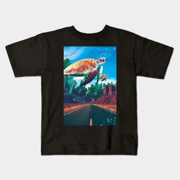 Desert Turtle Kids T-Shirt by katie_rou